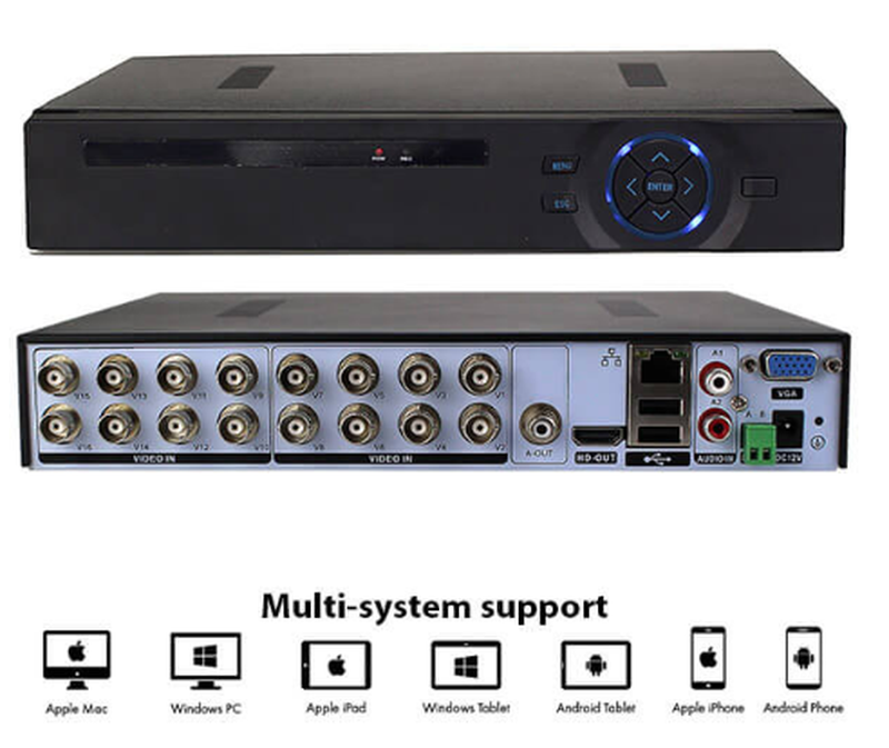 HD 1080P 16CH Video Security DVR Digital Recorder, 16Channel 1080P HD Analog 6in1 HVR Hybrid DVR HD 1080P 16CH Video Security DVR Digital Recorder, 16Channel 1080P HD Analog 6in1 HVR Hybrid DVR